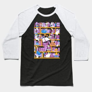 Library in Wonderland Baseball T-Shirt